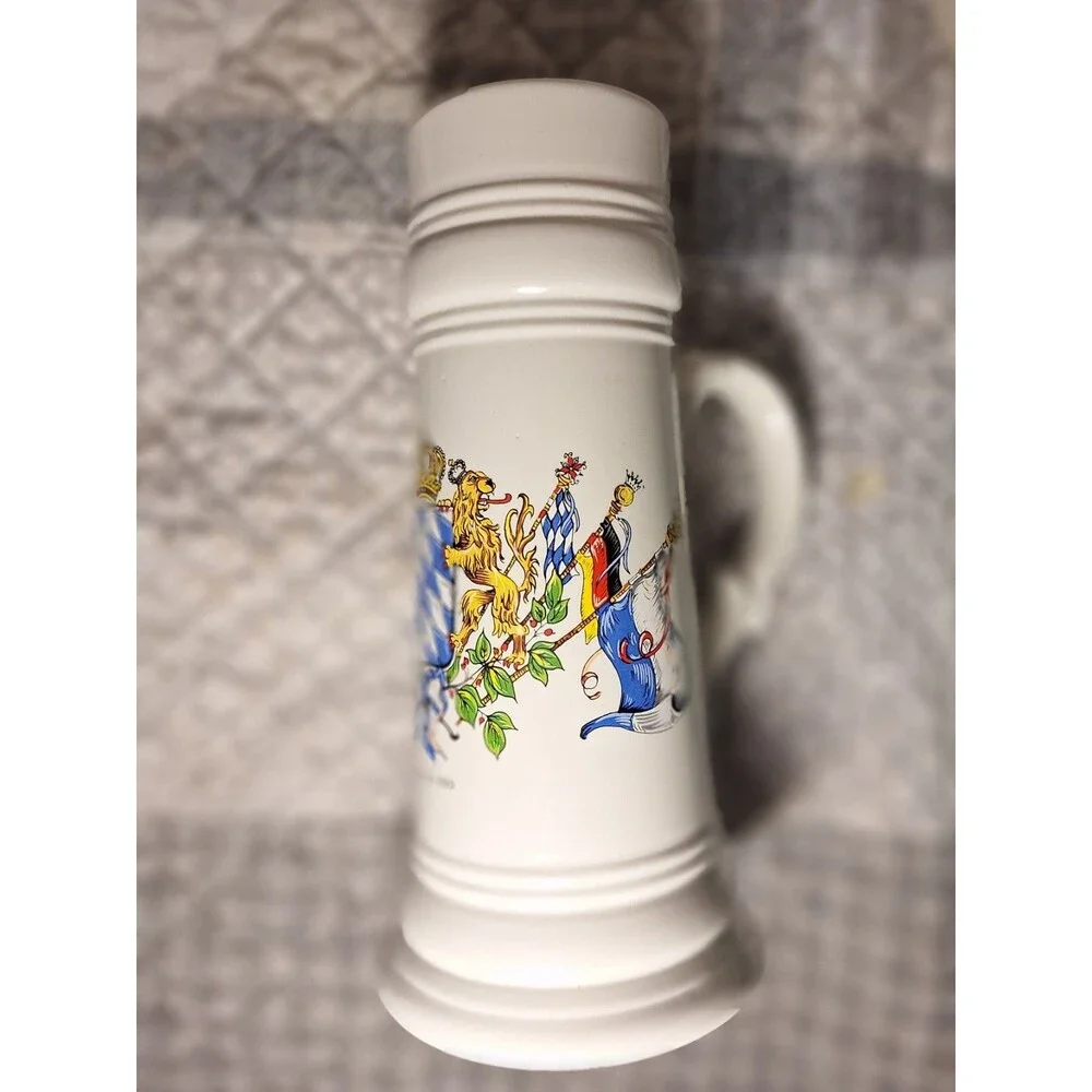 WF Hiltenfingen 1990 German Beer Stein Collectible Vintage 8-1/2